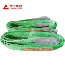 2吨绿色吊装带 加厚两头扣扁平吊装带